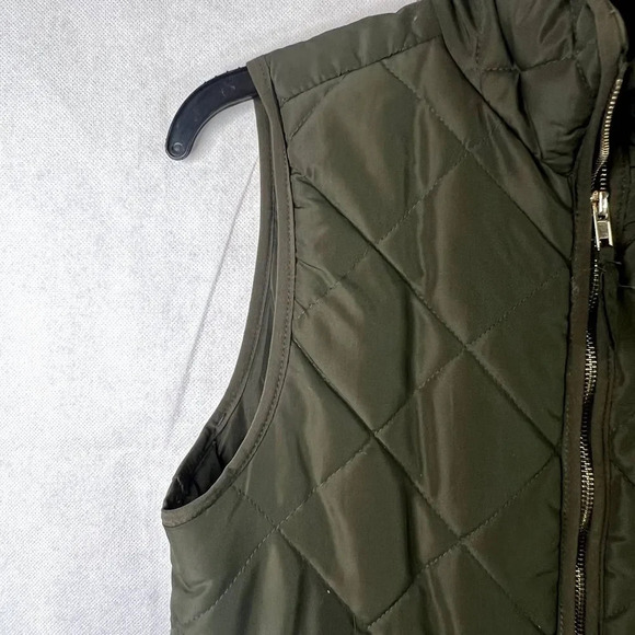 Thread & Supply Quilted Vest Olive Green‎ Size Small - Picture 4 of 10